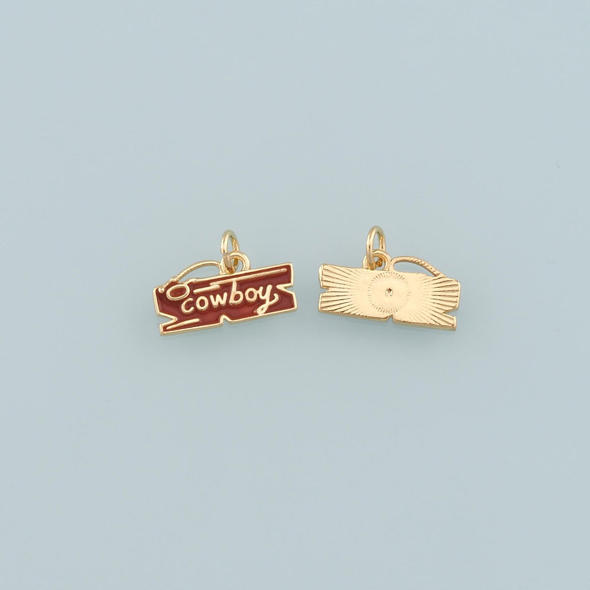 18K Gold Filled Hand Enamel Charm Pendant for Jewelry Making