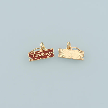 18K Gold Filled Hand Enamel Charm Pendant for Jewelry Making