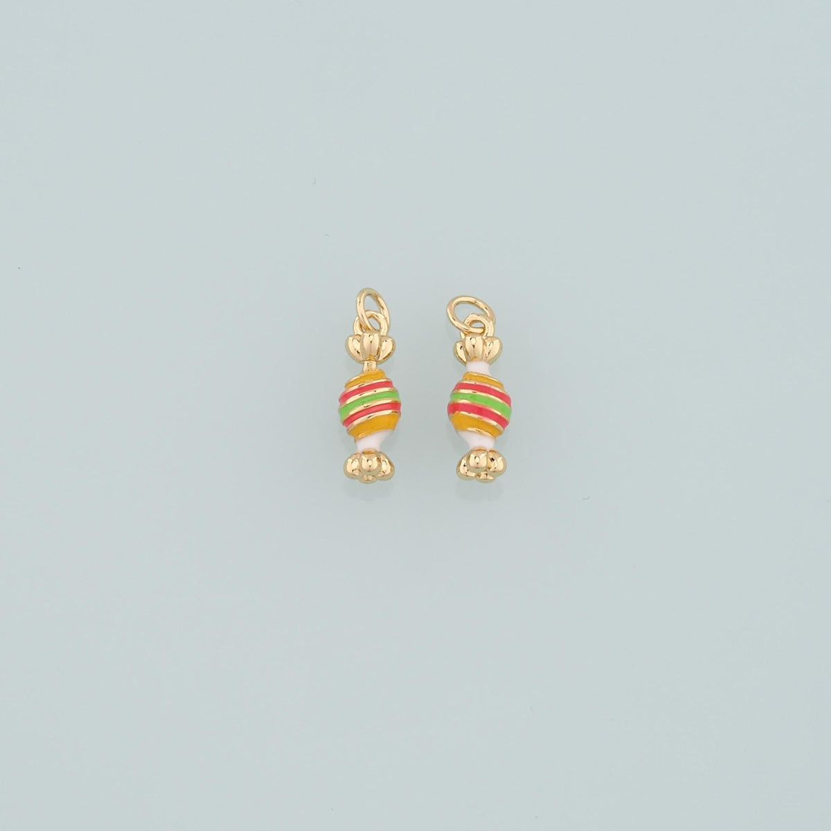18K Gold Filled Hand Enamel Charm Pendant for Jewelry Making