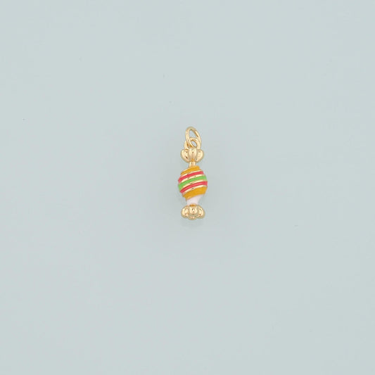 18K Gold Filled Candy Pendant,Enamel Candy Charm Bracelet Necklace for DIY Jewelry Making Supply