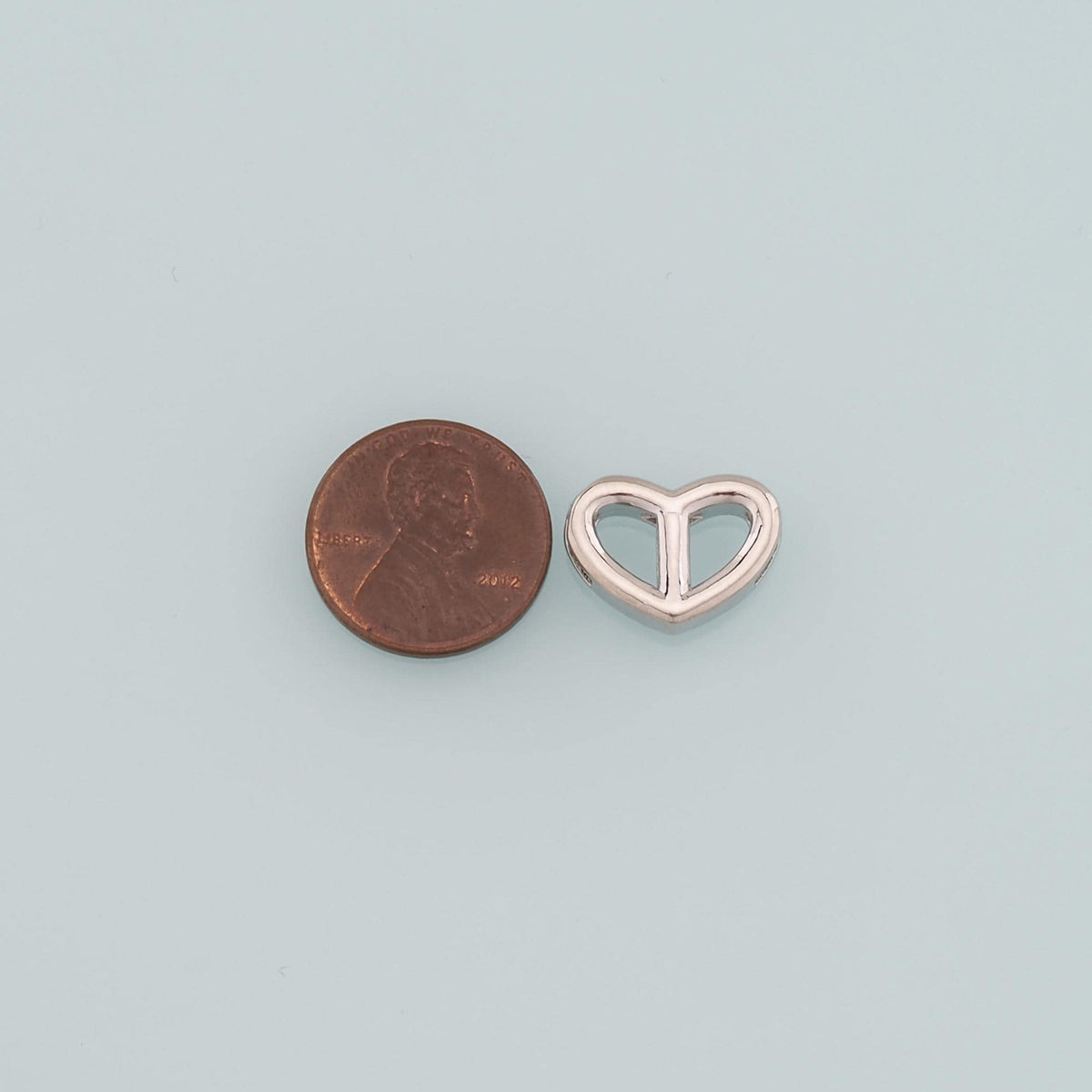 18K Gold Filled Heart Charm Pendant for Jewelry Making