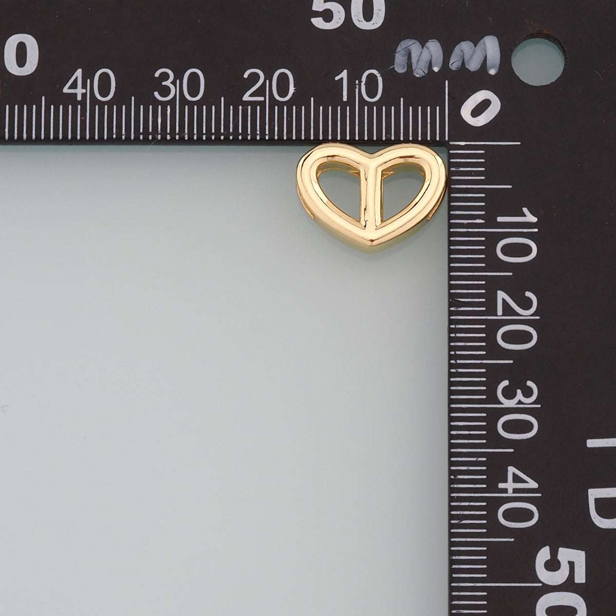 18K Gold Filled Heart Charm Pendant for Jewelry Making