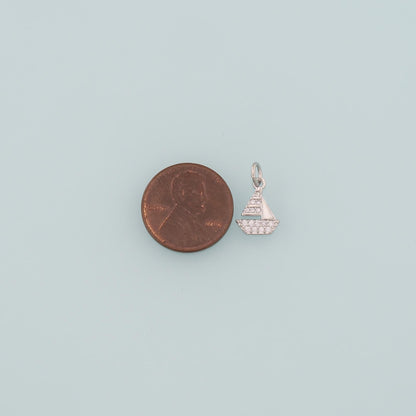 18K Gold Filled Hand CZ Charm Pendant for Jewelry Making
