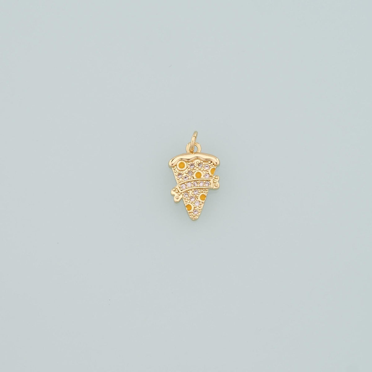 18K Gold Filled Hand CZ Charm Pendant for Jewelry Making