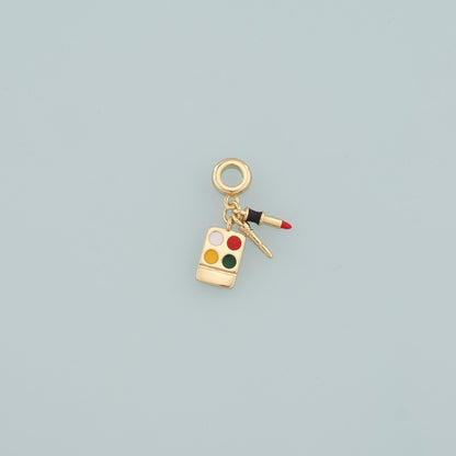 18K Gold Filled Enamel Charm Pendant for Jewelry Making
