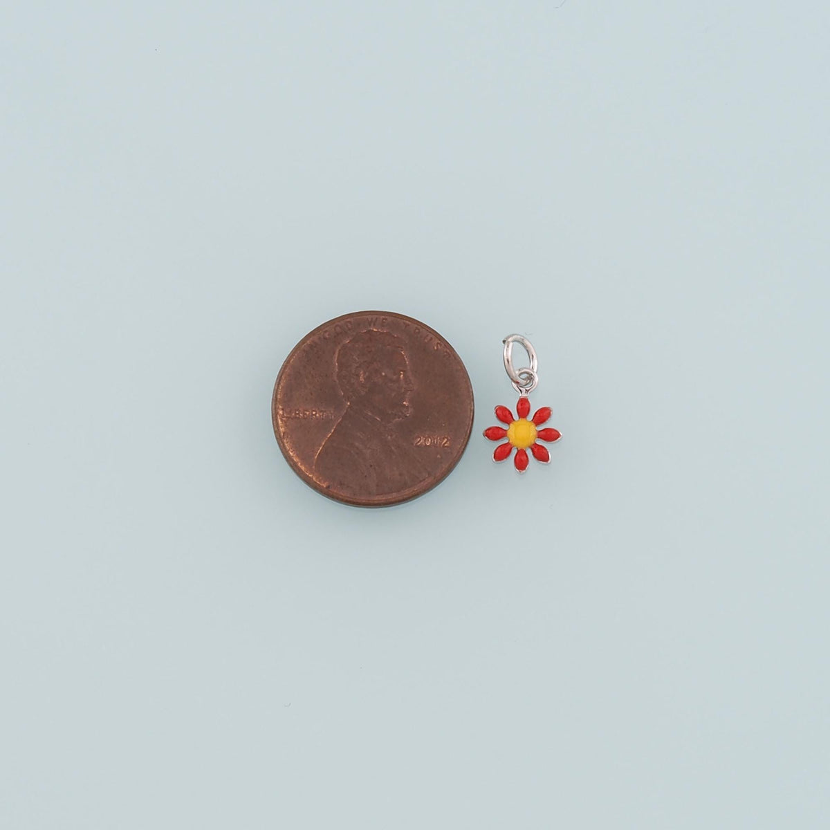 Gold Flower Charms,18K Gold Filled Flower Pendant,Enamel Flower Charm Bracelet Necklace for DIY Jewelry Making Supply