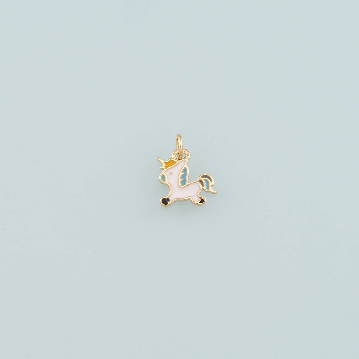 18K Gold Filled Hand Enamel Charm Pendant for Jewelry Making