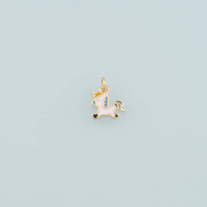 18K Gold Filled Hand Enamel Charm Pendant for Jewelry Making