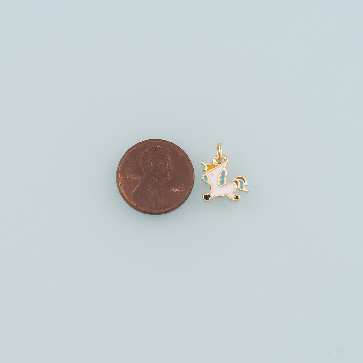 18K Gold Filled Hand Enamel Charm Pendant for Jewelry Making