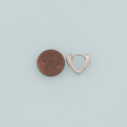 18K Gold Filled Heart Hoop Earrings for Jewelry Making