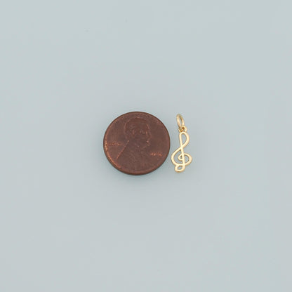 Gold Music Charms,18K Gold Filled Music Pendant,Note Charm Bracelet Necklace for DIY Jewelry Making Supply