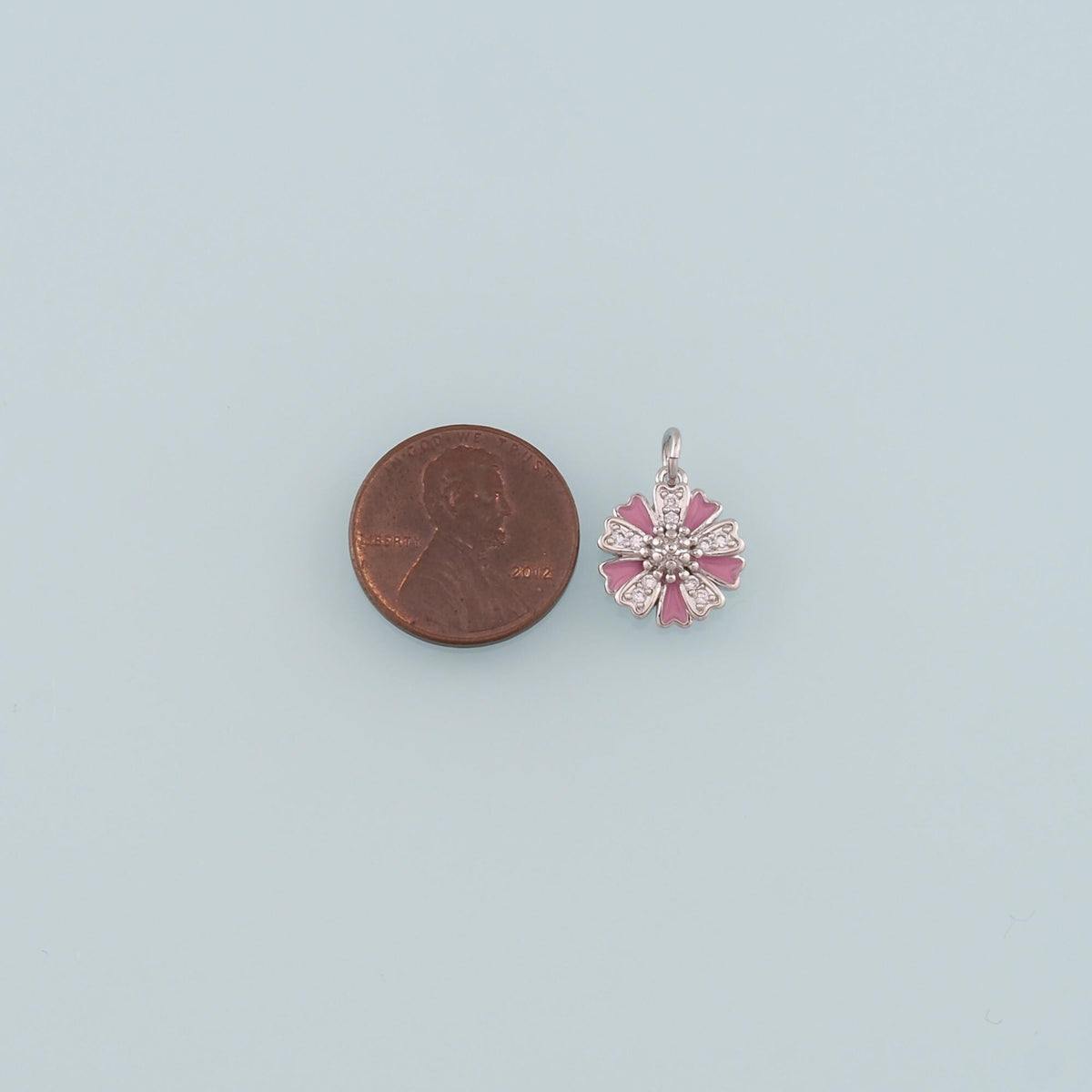 Gold Flower Charms,18K Gold Filled Flower Pendant,Enamel Flower Charm Bracelet Necklace for DIY Jewelry Making Supply
