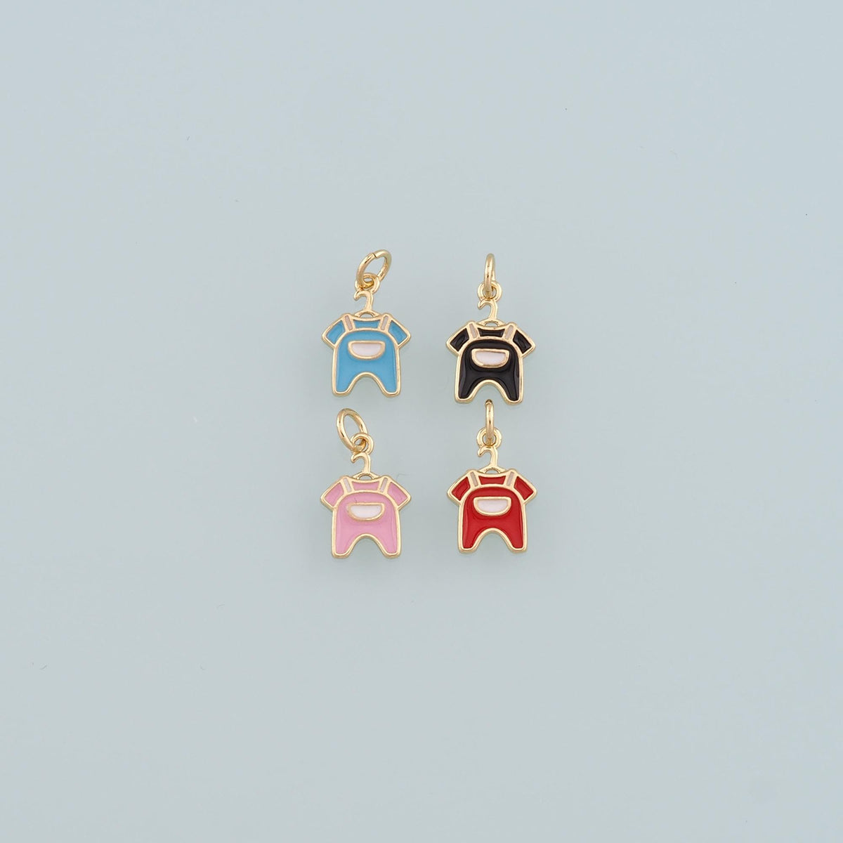18K Gold Filled Hand Enamel Charm Pendant for Jewelry Making