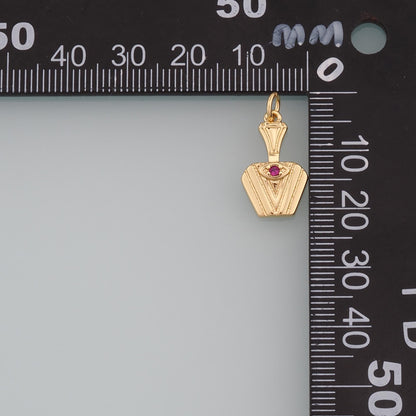 18K Gold Filled Hand CZ Charm Pendant for Jewelry Making