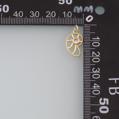 18K Gold Filled Shell Charm Pendant for Jewelry Making