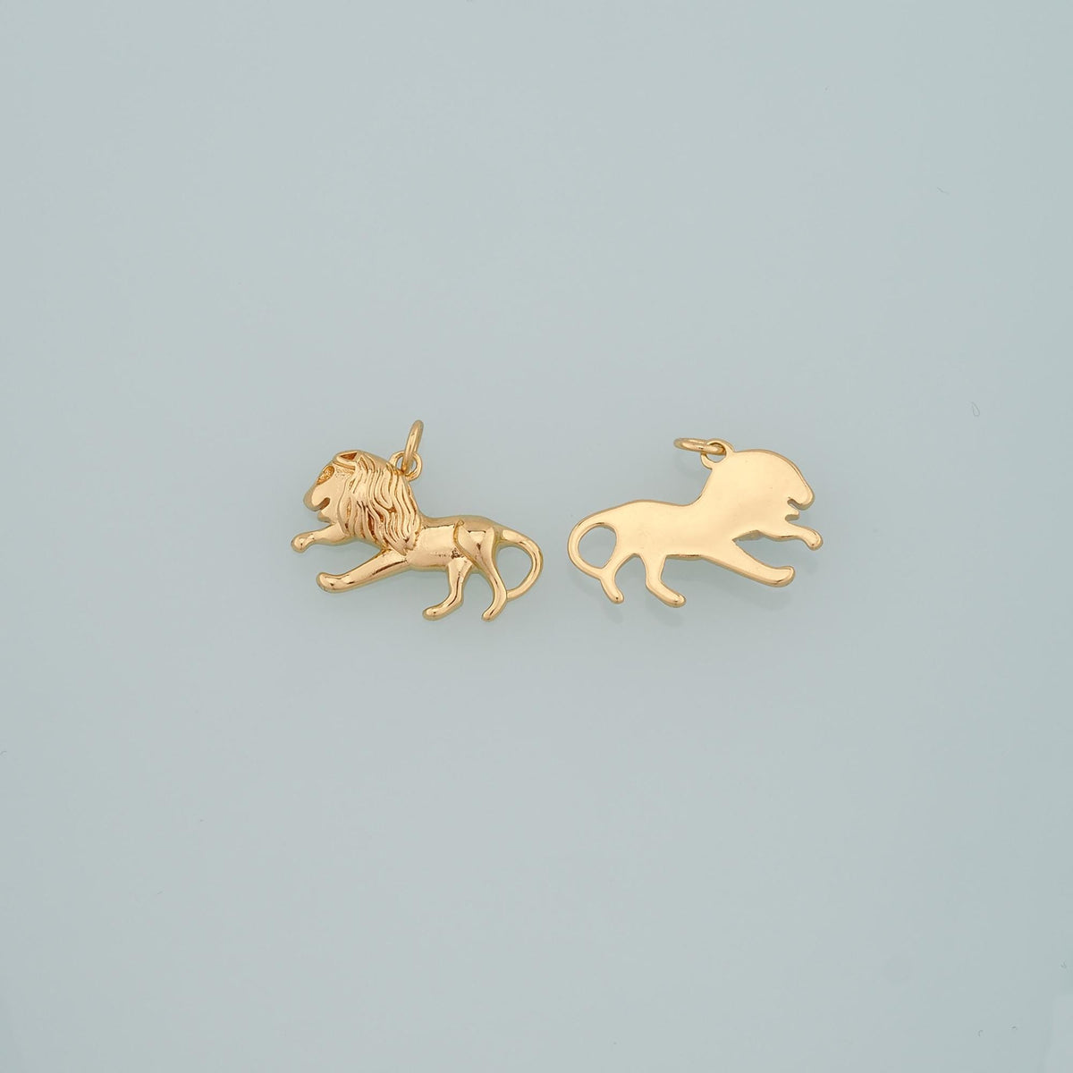 Gold Animal Charms,18K Gold Filled Lion Pendant,Dainy Lion Charm Bracelet Necklace for DIY Jewelry Making Supply