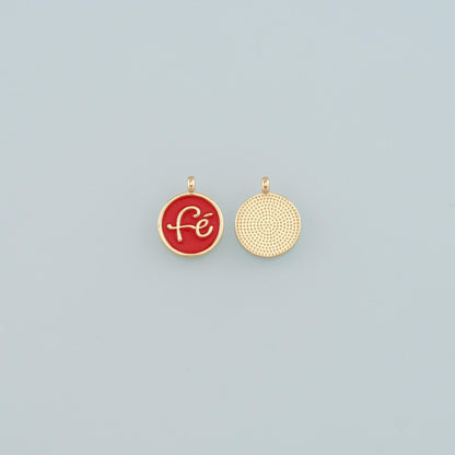 18K Gold Filled Hand Enamel Charm Pendant for Jewelry Making