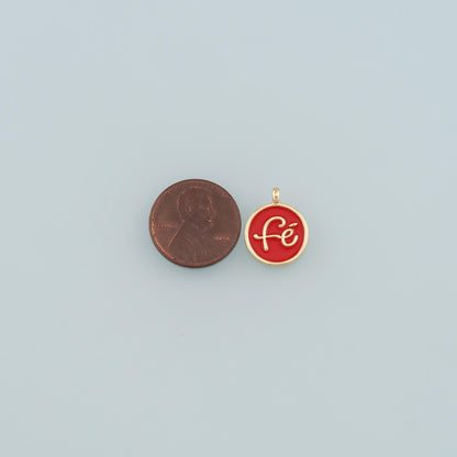 18K Gold Filled Hand Enamel Charm Pendant for Jewelry Making