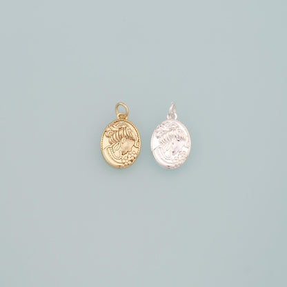18K Gold Filled Virgin Mary Charm Pendant for Jewelry Making