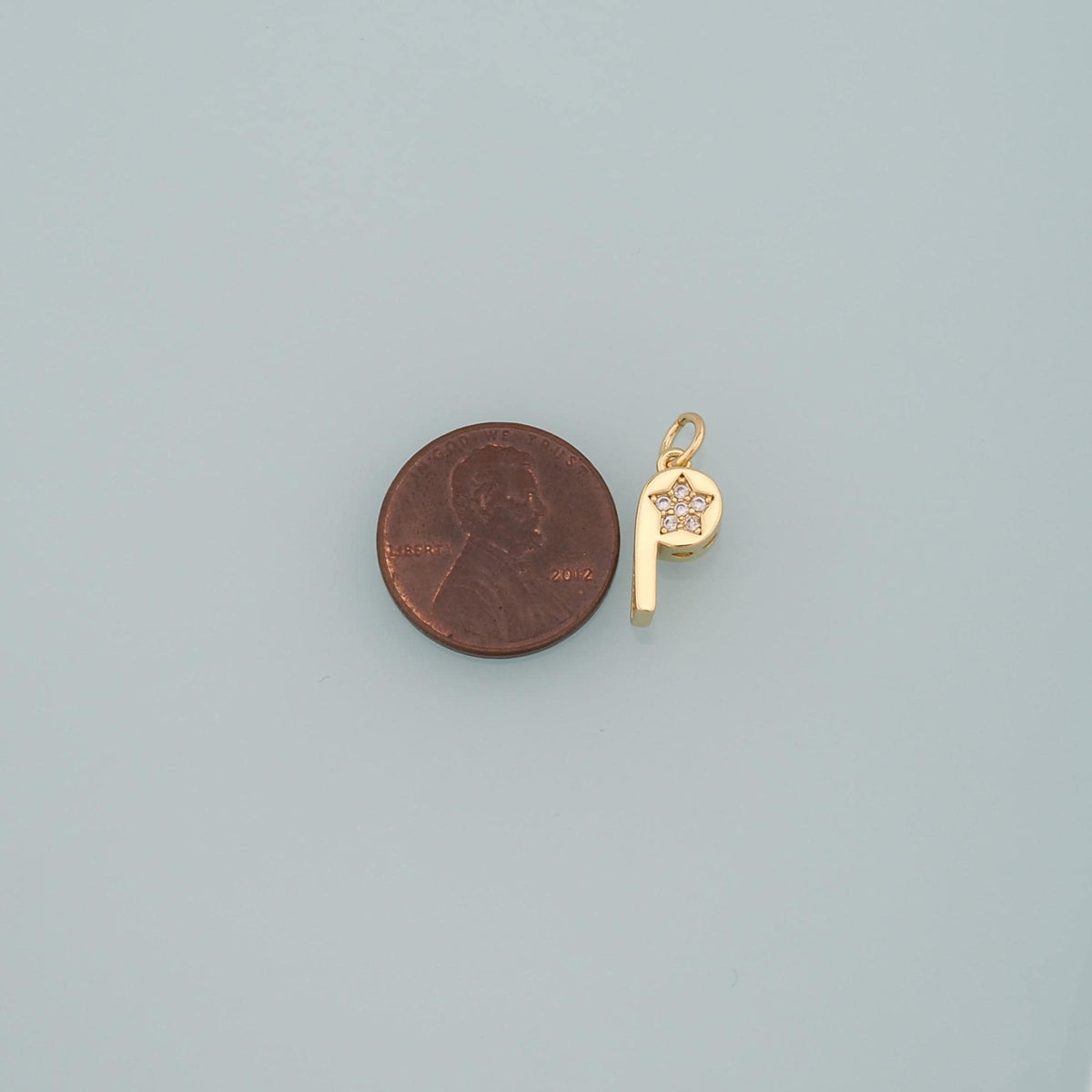 18K Gold Filled Cubic Zirconia Charm Pendant for Jewelry Making