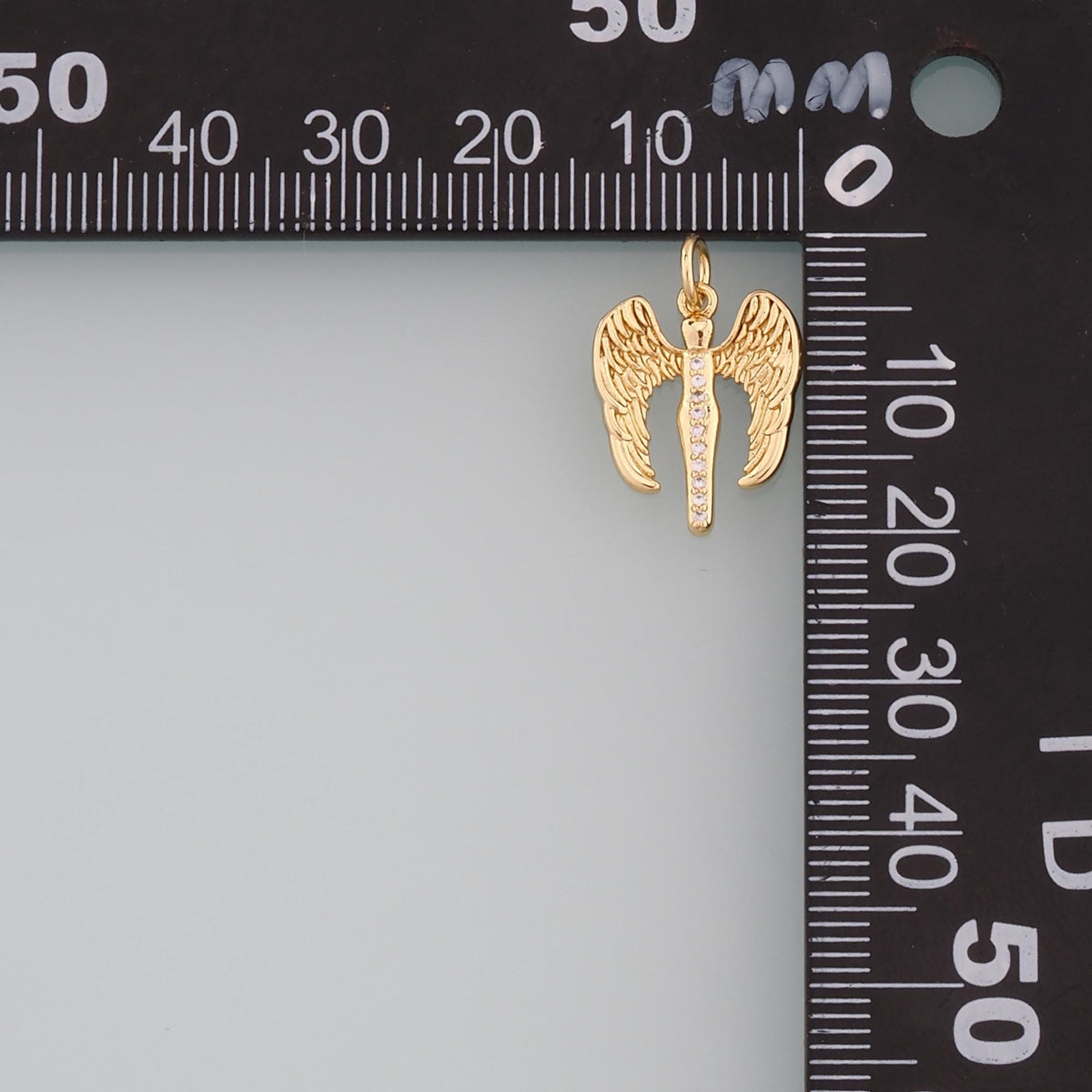 Gold Wing Charms,18K Gold Filled Wings Pendant,CZ Micro Pave Angel Wings Charm Bracelet Necklace for DIY Jewelry Making Suppl