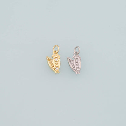 18K Gold Filled Hand CZ Charm Pendant for Jewelry Making