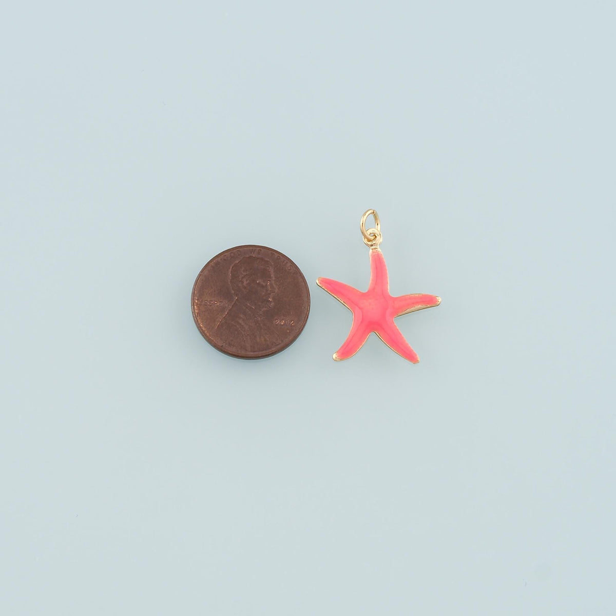 Gold Starfish Charms,18K Gold Filled Sea Star Pendant,Enamel Starfish Charm Bracelet Necklace for DIY Jewelry Making Supply