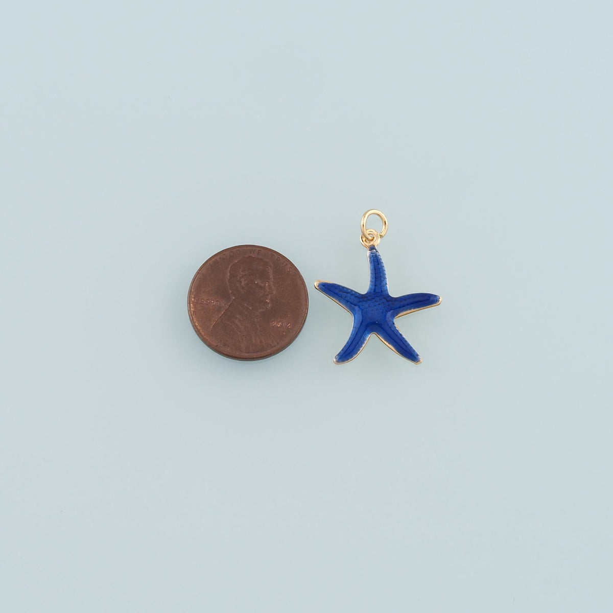 Gold Starfish Charms,18K Gold Filled Sea Star Pendant,Enamel Starfish Charm Bracelet Necklace for DIY Jewelry Making Supply