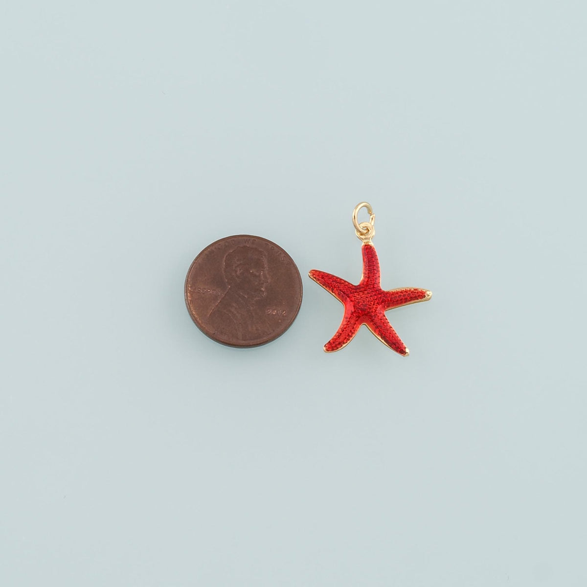 Gold Starfish Charms,18K Gold Filled Sea Star Pendant,Enamel Starfish Charm Bracelet Necklace for DIY Jewelry Making Supply