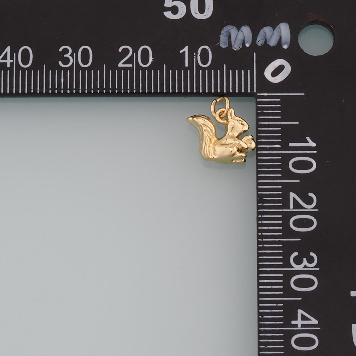 18K Gold Filled Squirrel Pendant,Dainty Animal Charm Bracelet Necklace for DIY Jewelry Making Supply
