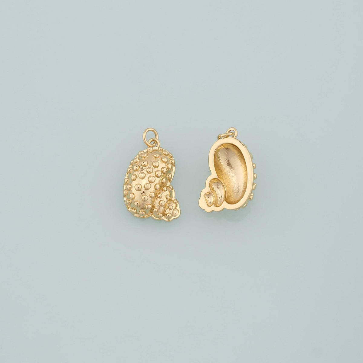 Gold Conch Charms,18K Gold Filled Shell Pendant,Conch Shell Charm Bracelet Necklace for DIY Jewelry Making Supply