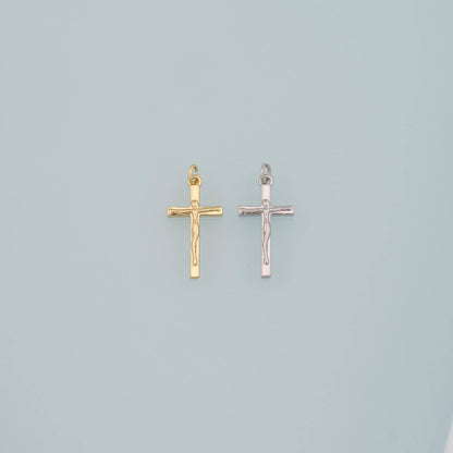 Gold Jesus Charms,18K Gold Filled Cross Pendant,Religion Charm Bracelet Necklace for DIY Jewelry Making Supply