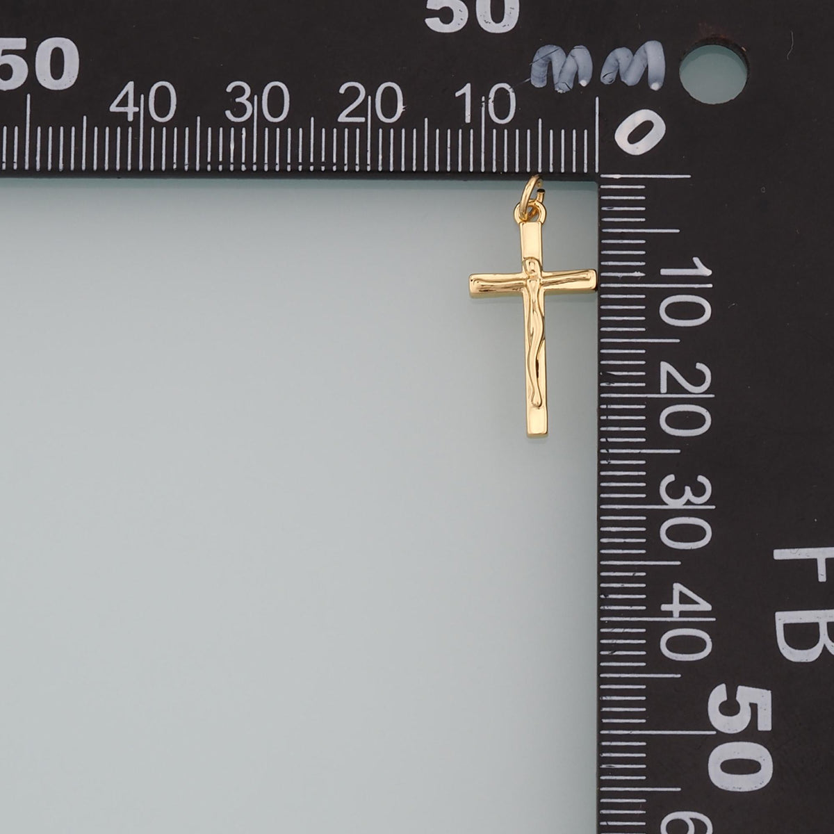 Gold Jesus Charms,18K Gold Filled Cross Pendant,Religion Charm Bracelet Necklace for DIY Jewelry Making Supply