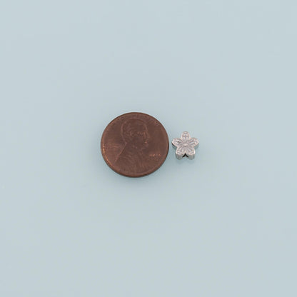 Gold Flower Spacer Beads Charms,18K Gold Filled Flower Bracelet Necklace for DIY Jewelry Making Supply