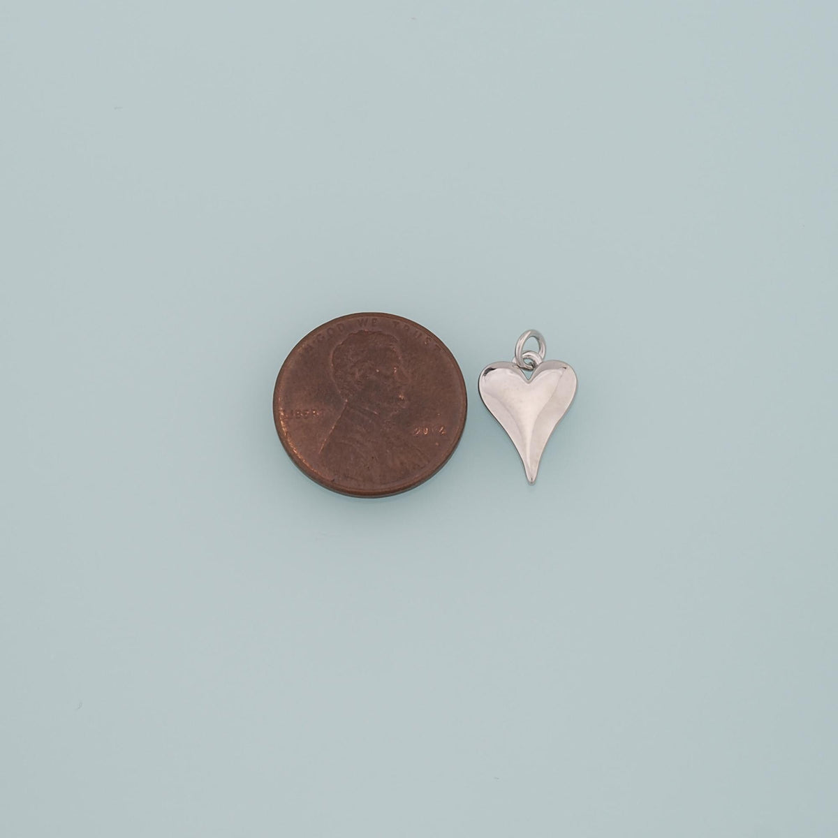 18K Gold Filled Heart Charm Pendant for Jewelry Making