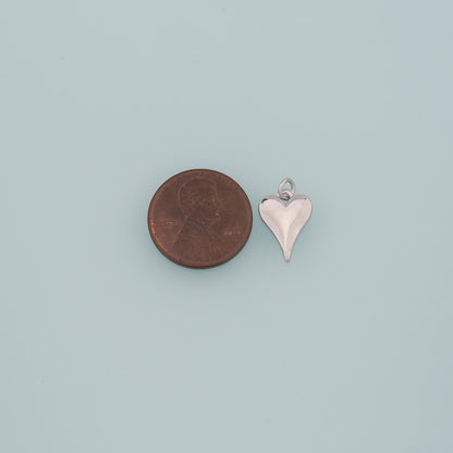 18K Gold Filled Heart Charm Pendant for Jewelry Making