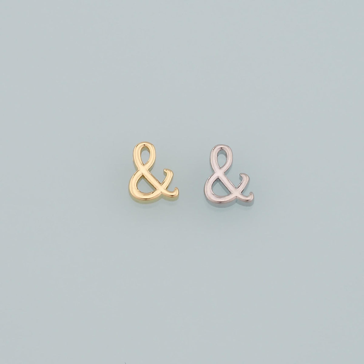 Gold Ampersand Bead,18K Gold Filled Symbol Spacer Beads Bracelet Necklace for DIY Jewelry Making Supply