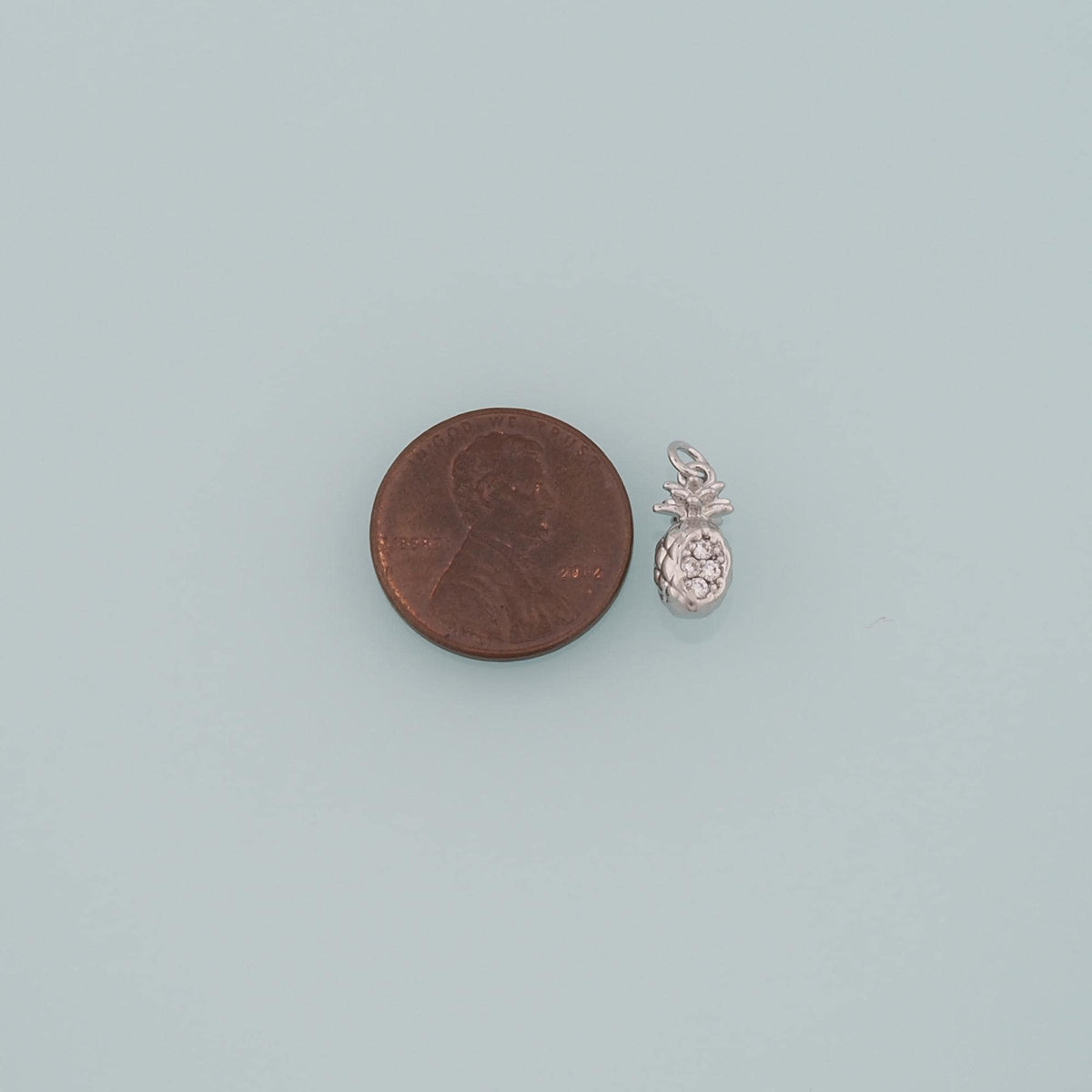18K Gold Filled Apple CZ Charm Pendant for Jewelry Making