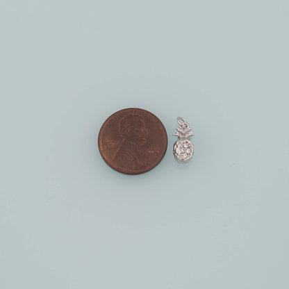18K Gold Filled Apple CZ Charm Pendant for Jewelry Making