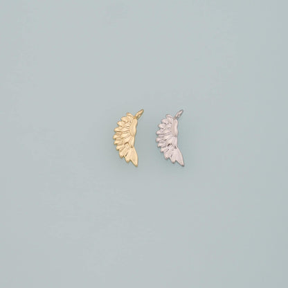 Gold Wing Charms,18K Gold Filled Wings Pendant,Angel Wings Charm Bracelet Necklace for DIY Jewelry Making Supply