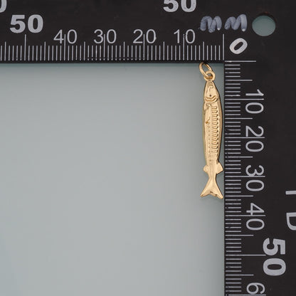 Gold Fish Charms,18K Gold Filled Fish Pendant,Ocean Charm Bracelet Necklace for DIY Jewelry Making Supply