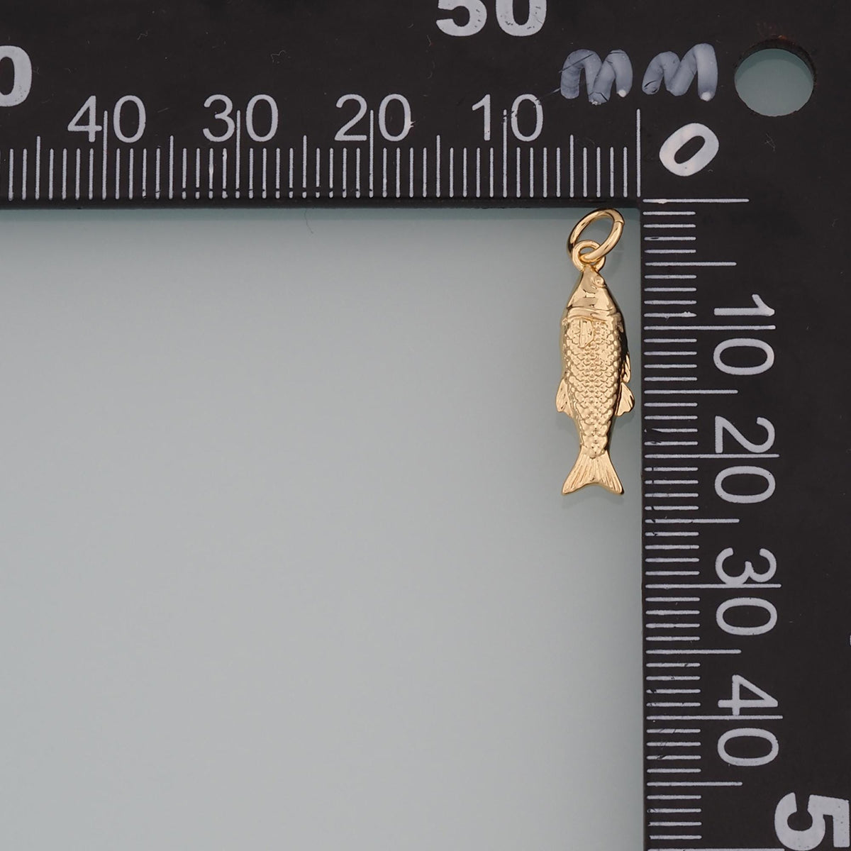 18K Gold Filled Fish Charm Pendant for Jewelry Making
