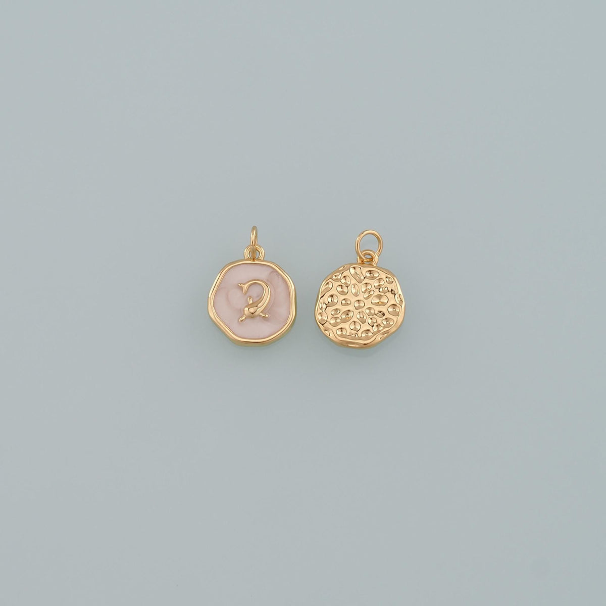 Cute Dolphin Charms,18K Gold Filled Enamel Dolphin Pendant,Dolphin Charm Bracelet Necklace for DIY Jewelry Making Supply