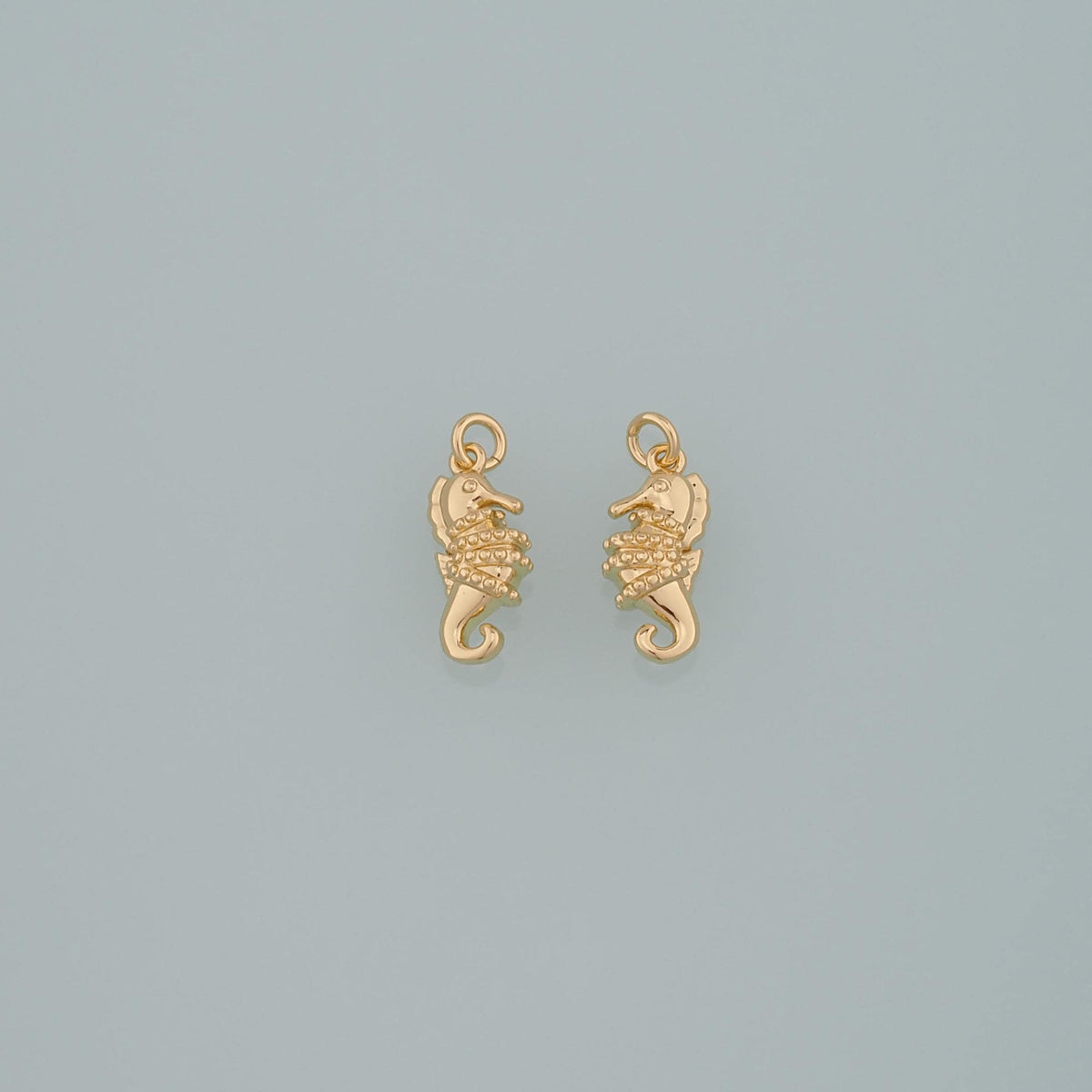 18K Gold Filled Seahorse Pendant,Seahorse Charm Bracelet Necklace for DIY Jewelry Making Supply