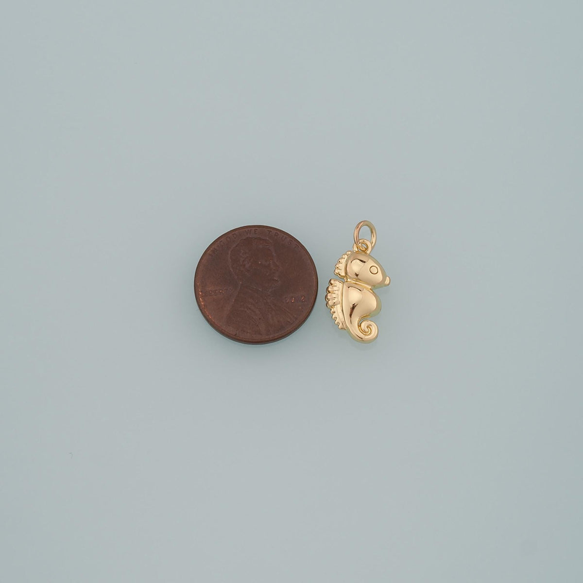 18K Gold Filled Seahorse Pendant,Seahorse Charm Bracelet Necklace for DIY Jewelry Making Supply