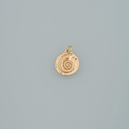 Gold Shell Charms,18K Gold Filled Conch Pendant,Conch Shell Charm Bracelet Necklace for DIY Jewelry Making Supply