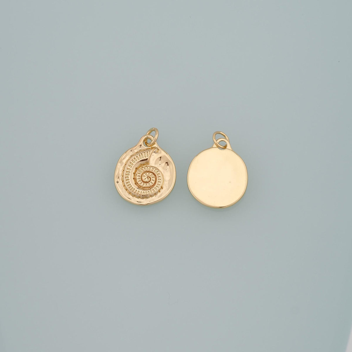 Gold Shell Charms,18K Gold Filled Conch Pendant,Conch Shell Charm Bracelet Necklace for DIY Jewelry Making Supply
