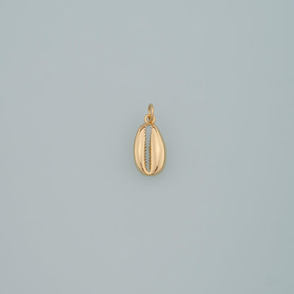 Gold Ocean Charms,18K Gold Filled Cowrie Shell Pendant,Conch Shell Charm Bracelet Necklace for DIY Jewelry Making Supply