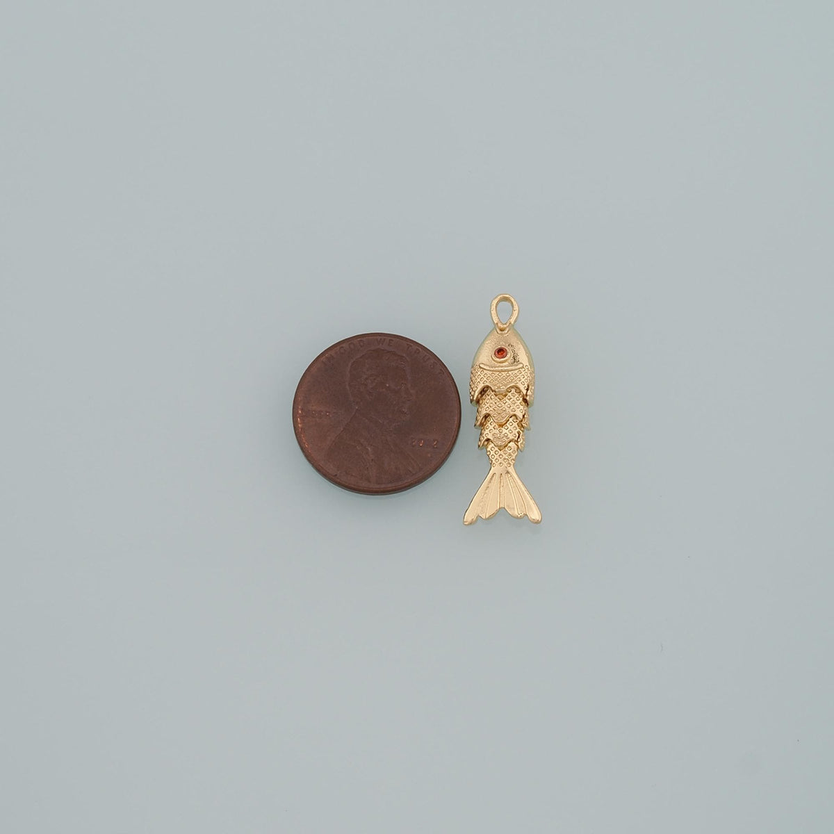 Gold Reticulated Fish Charms,18K Gold Filled Fish Pendant,Ocean Charm Bracelet Necklace for DIY Jewelry Making Supply