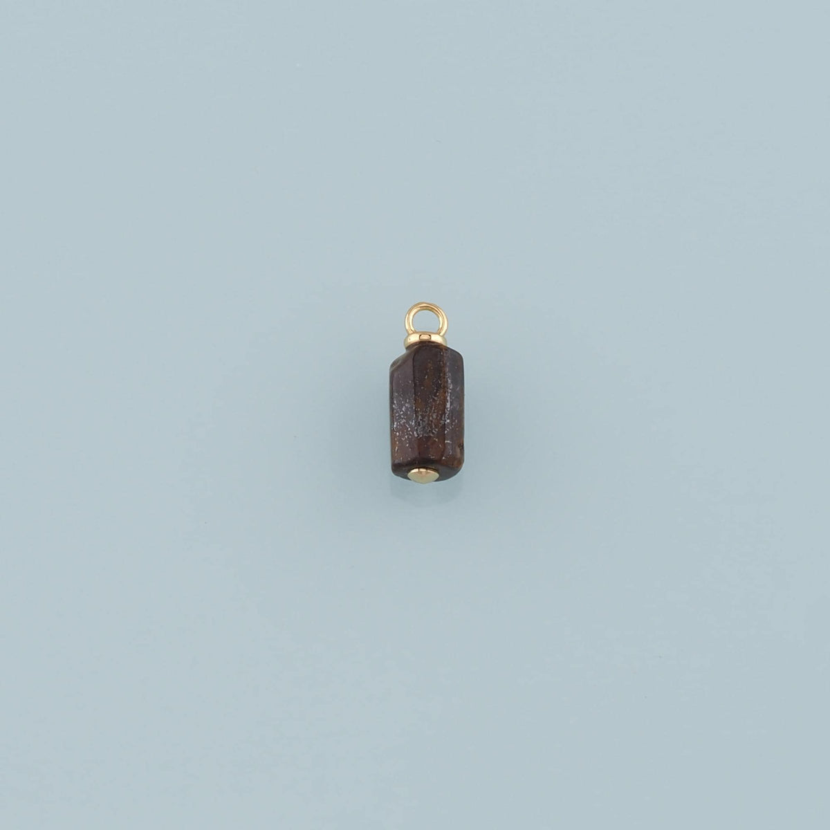 18K Gold Filled Cylinder Pendant,Natural Stone Charm Bracelet Necklace for DIY Jewelry Making Supply